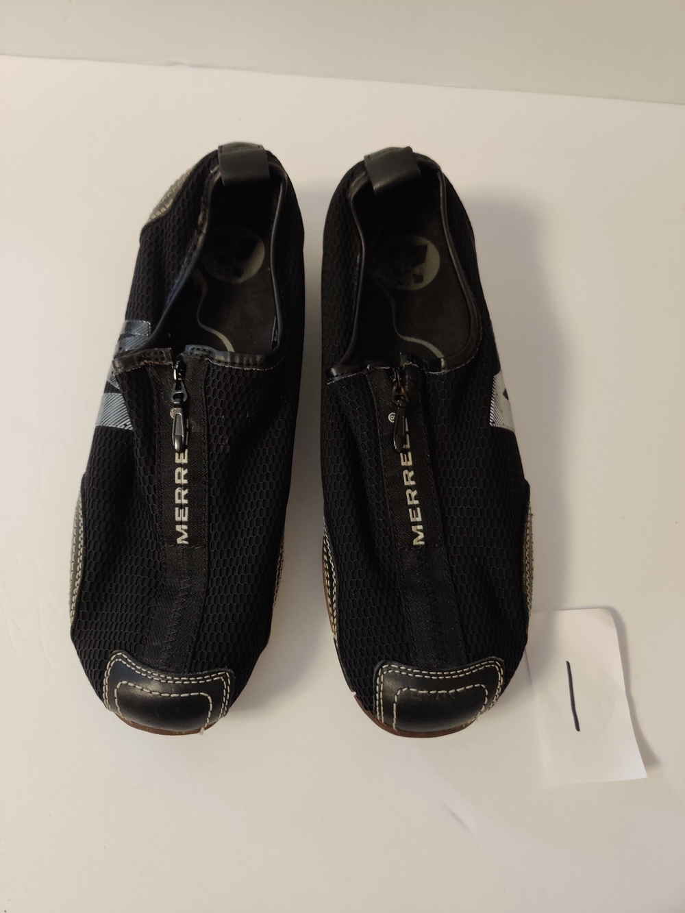 Merrell Black Mesh Slip-On Flats with Gray Accents